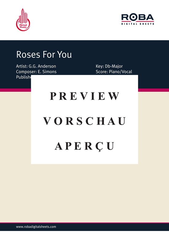 Produktgalerie: Seite 2 von 4 Roses For You, Bennet, 	Roger, Klavier und Gesang