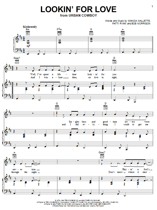 Product picture to:  Lookin' For Love - Johnny Lee