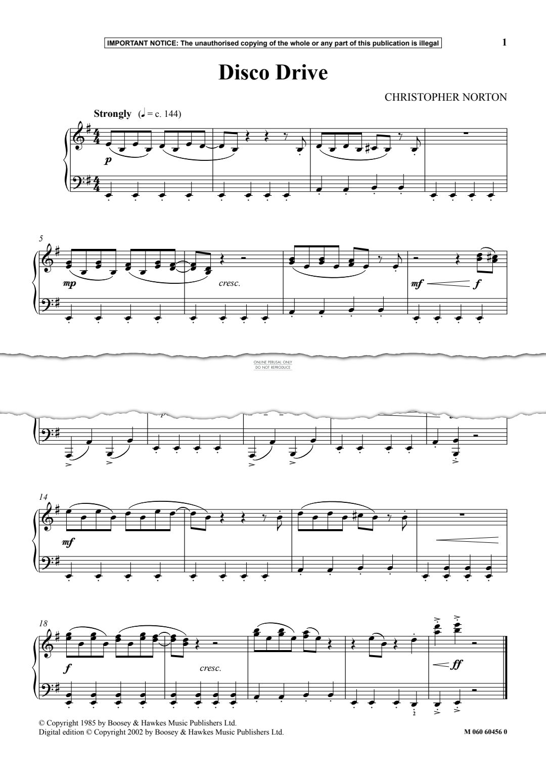 Produktgalerie: Seite 1 von 1 Disco Drive, Christopher Norton, Klavier