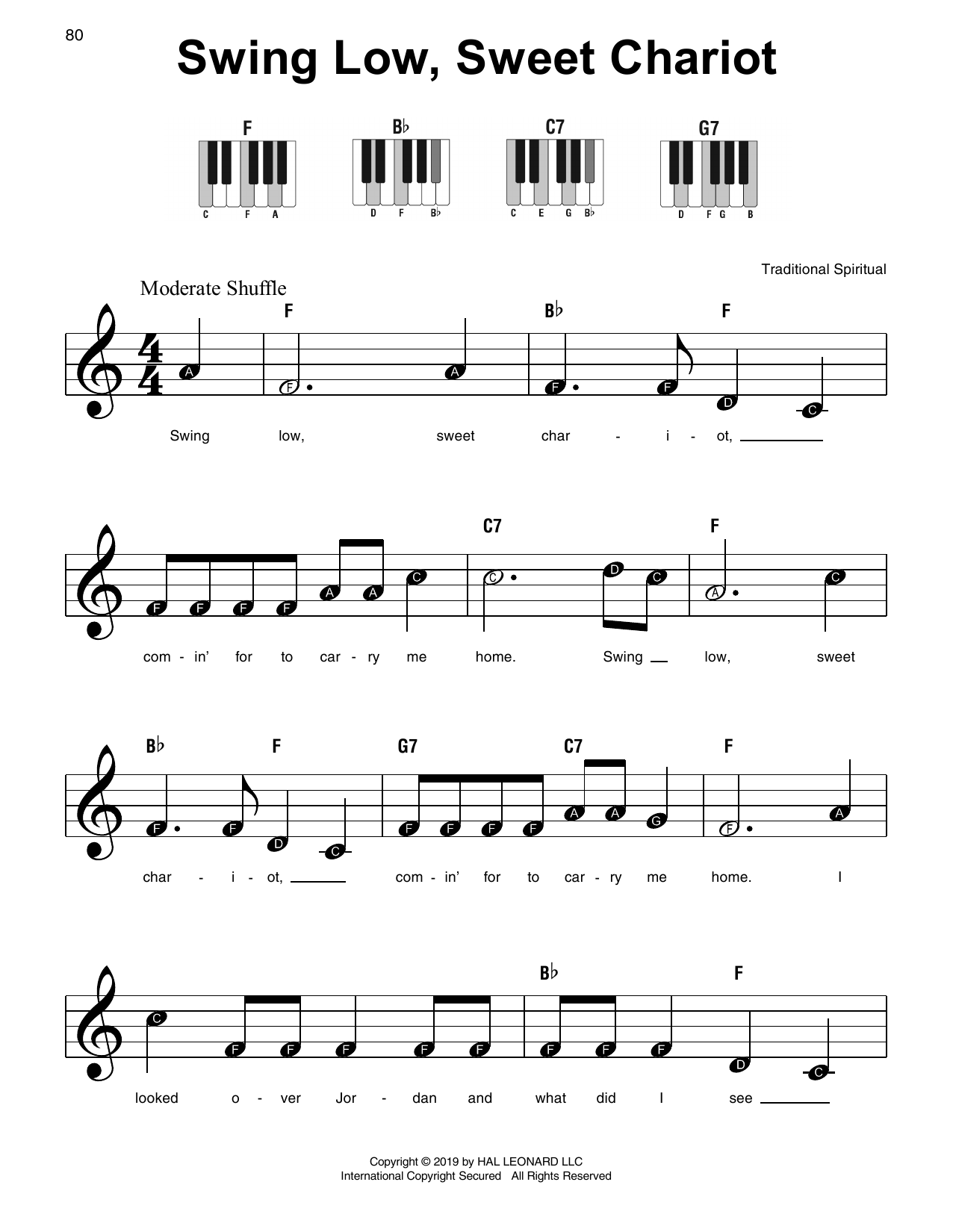 Product gallery: Page 1 of 1 Swing Low, Sweet Chariot, Traditional Spiritual