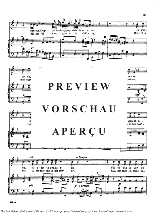gallery: Le violette , Parisotti, Alessandro, (Gesang hoch + Klavier)