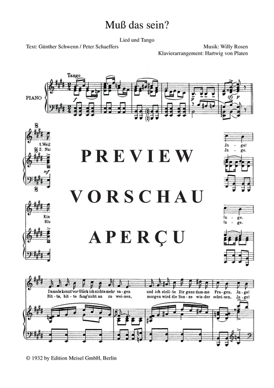 Produktgalerie: Seite 4 von 4 Muss das sein, 	, Klavier und Gesang
