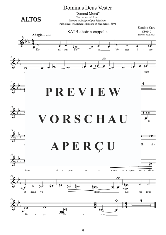 Produktgalerie: Seite 9 von 11 Dominus Deus Vester - Sacred Motet, , Gemischter Chor