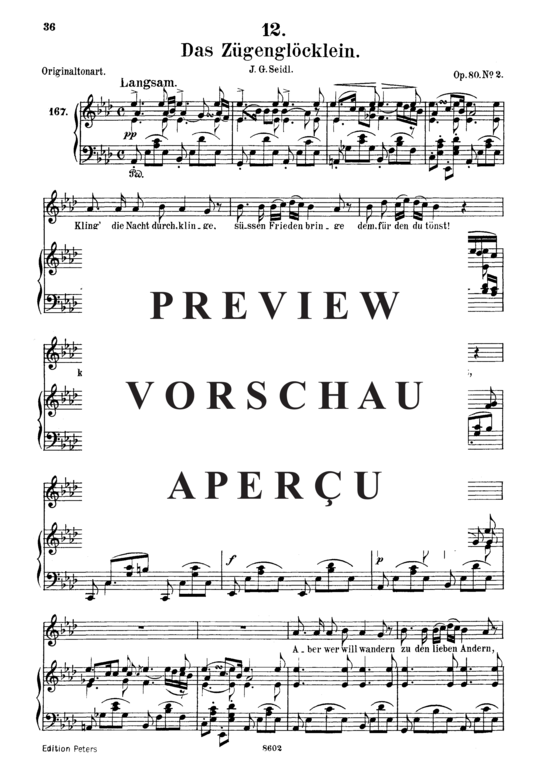 gallery: Das Zügenglöcklein D.871 , , (Gesang mittel + Klavier)