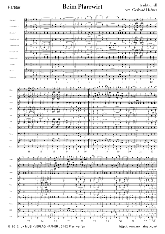 Product gallery: Page 1 of 11 Beim Pfarrwirt - Walzer, , (large wind orchestra)