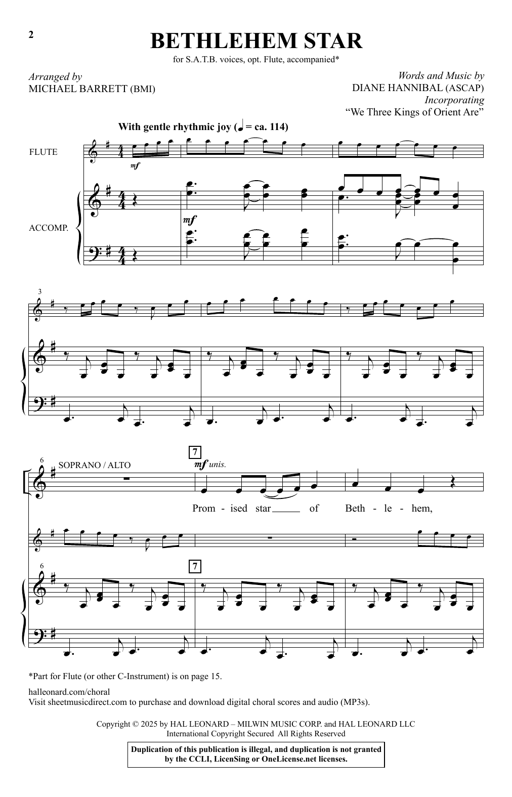 Product picture to: Bethlehem Star (arr. Michael Barrett)
