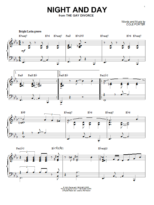 Product gallery: Page 1 of 1 Night And Day [Jazz version] (arr. Brent Edstrom), Bill Evans