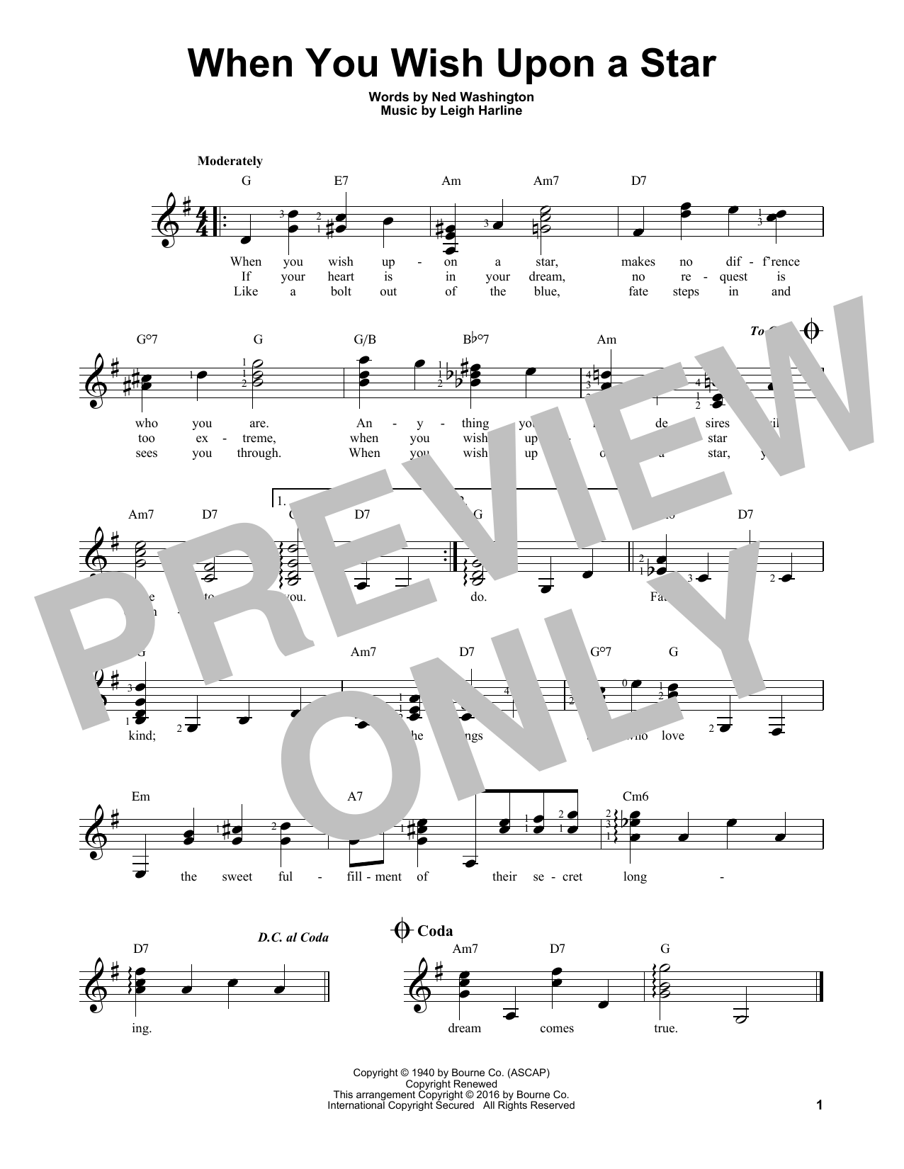 Product picture to: When You Wish Upon A Star (from Pinocchio)