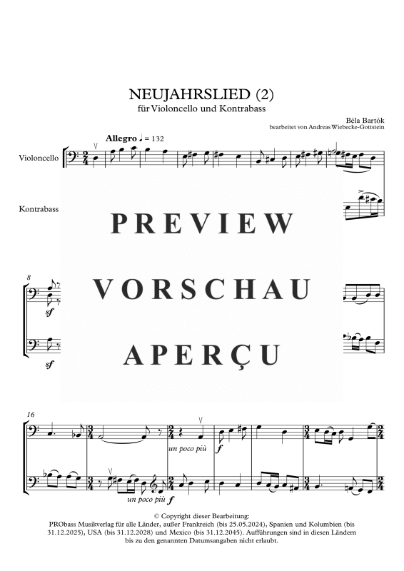 Produktgalerie: Seite 11 von 11 12 Duos, , Cello und Kontrabass