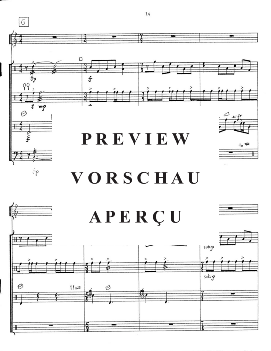 Product gallery: Page 18 of 21 Coexistence , , (clarinet solo and 4 percussionists)
