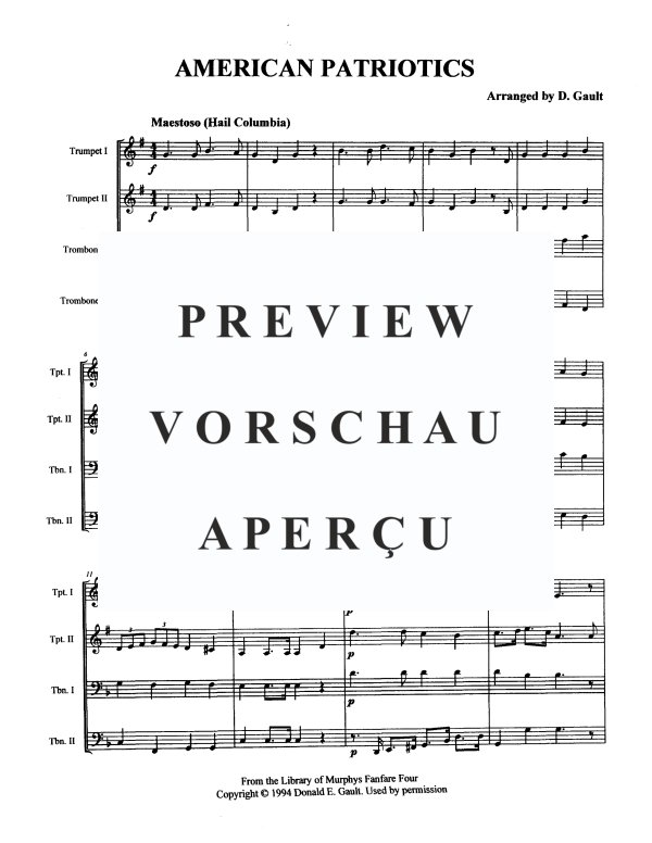 Produktgalerie: Seite 3 von 11 American Patriotics, , Blechbläser Quartett