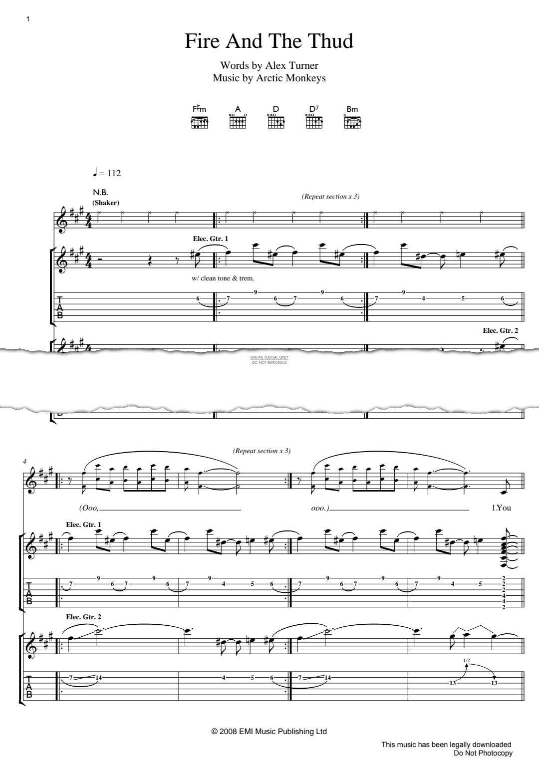 Product gallery: Page 1 of 1 Fire And The Thud, Arctic Monkeys