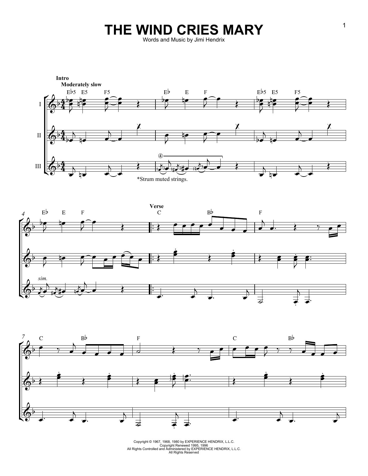 Product gallery: Page 1 of 1 The Wind Cries Mary, Jimi Hendrix