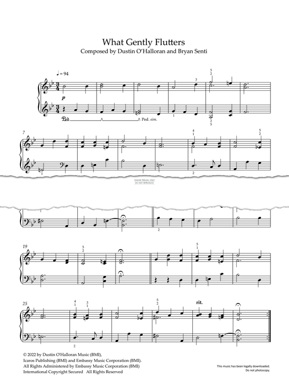 Produktgalerie: Seite 1 von 1 What Gently Flutters, Dustin O'Halloran, Klavier