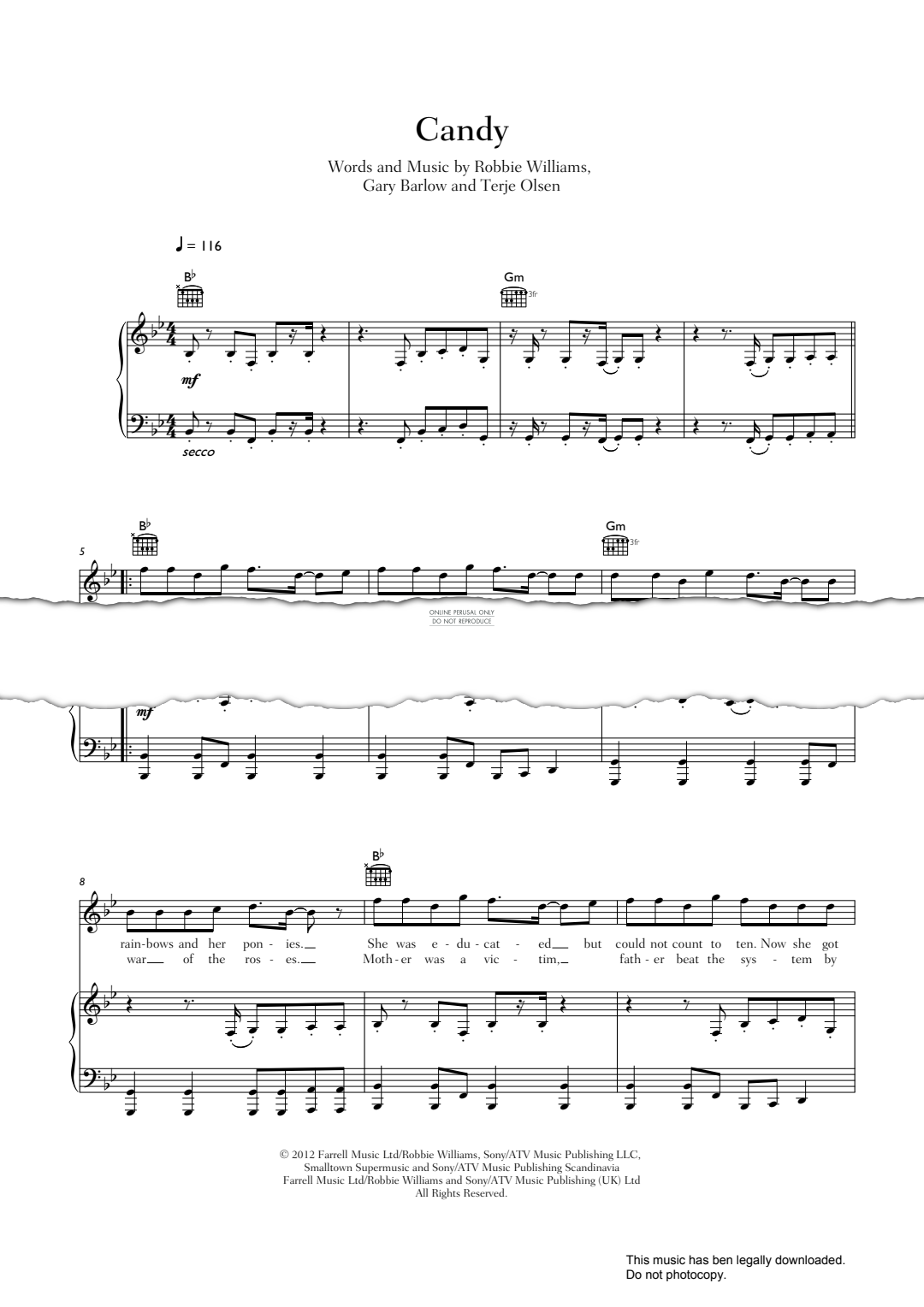 Product gallery: Page 1 of 1 Candy, Robbie Williams