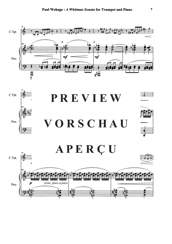 Produktgalerie: Seite 8 von 21 A Whitman Sonata , , (Trompete in B oder C + Klavier)