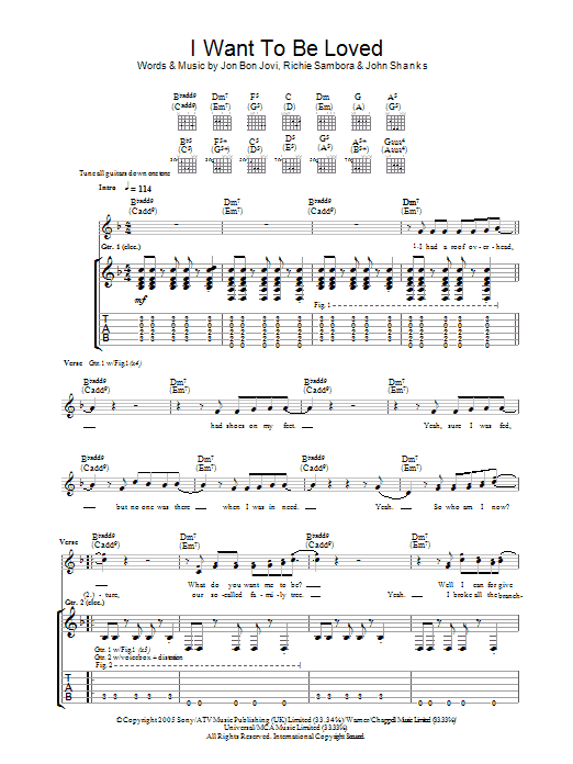 Produktgalerie: Seite 1 von 1 I Want To Be Loved, Bon Jovi, Gitarre