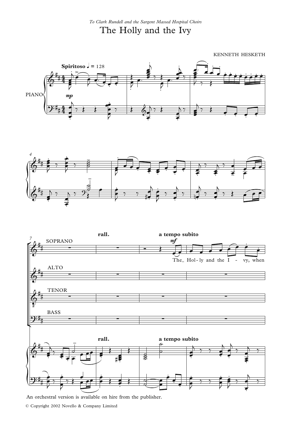 Product gallery: Page 1 of 1 The Holly And The Ivy, Kenneth Hesketh