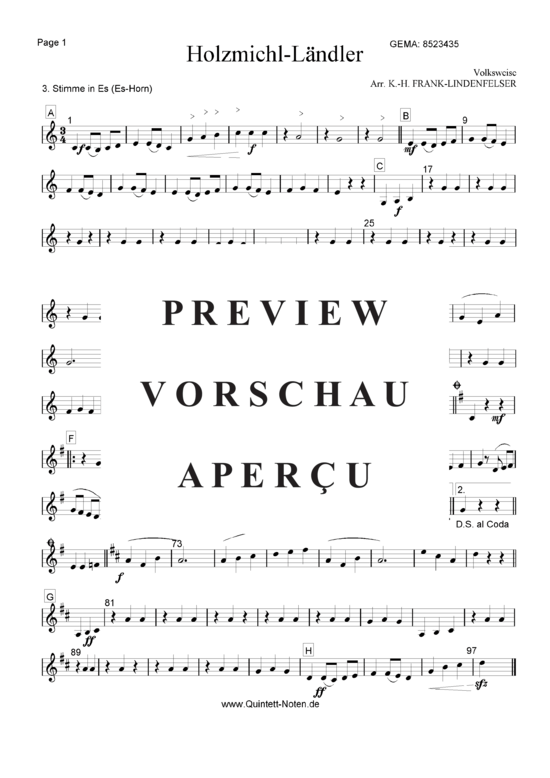 gallery: Holzmichl-Ländler - Lebt denn der alte Holzmichl noch? , , (Blechbläser Quintett - flexible Besetzung)