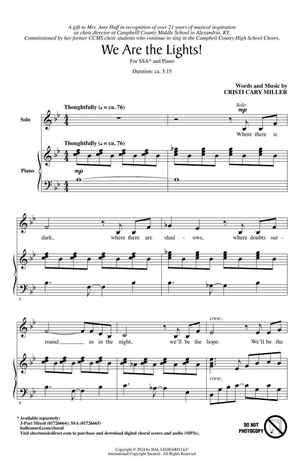Produktgalerie: Seite 1 von 1 We Are The Lights!, Cristi Cary Miller, Chor