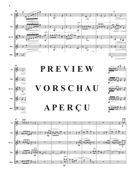 Produktgalerie: Seite 6 von 21 Wind Quintet , , (Holzbläserquintett)