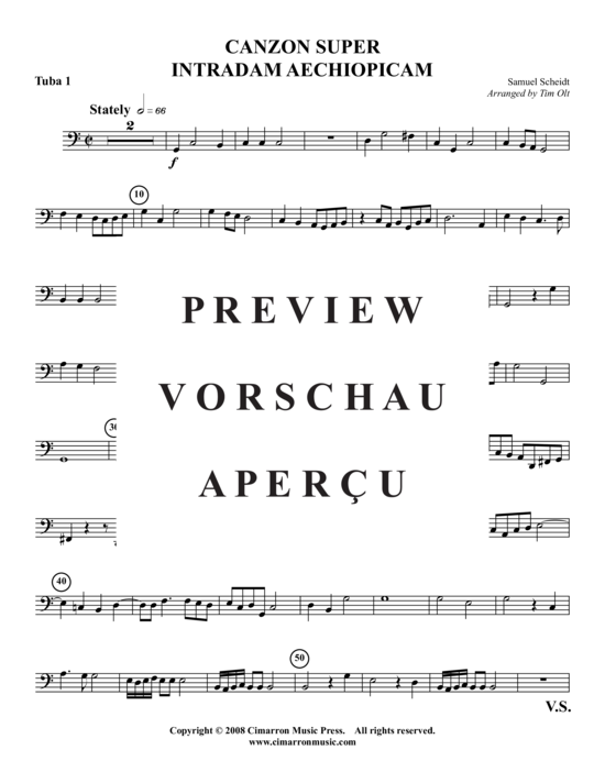 Product gallery: Page 20 of 21 Canzon Super Intradam Aechiopicam , , (Tuba Quartet: 2x Baritone, 2xTuba)