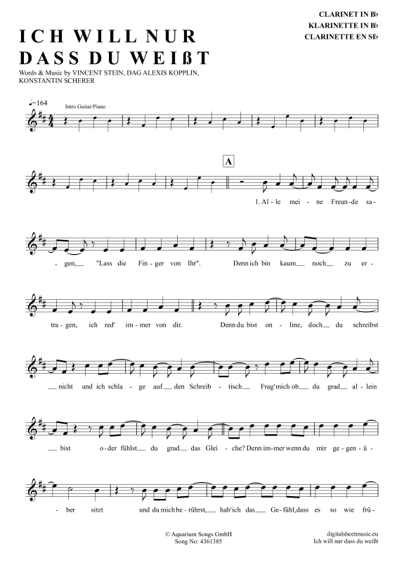 Ich will nur dass du weißt 