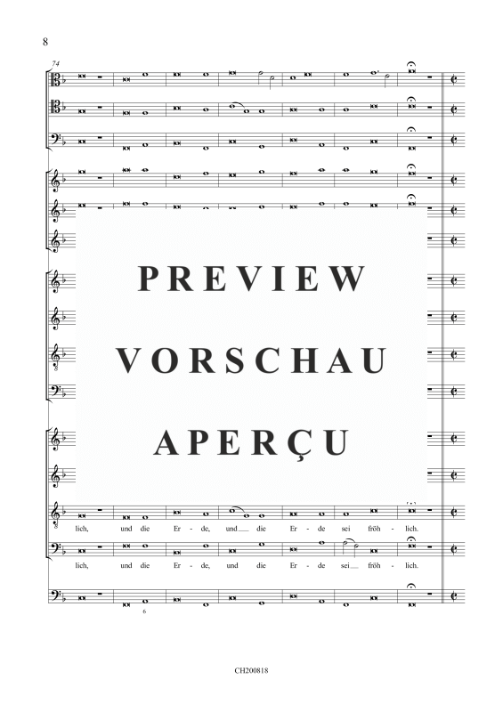 gallery: Freuet euch, ihr Gerechten - Motetto Concertato auf das Weihnachtsfest, , (Gemischtes Ensemble 8 Stimmen, 3 Violinen, 3 Trombonen und BC)