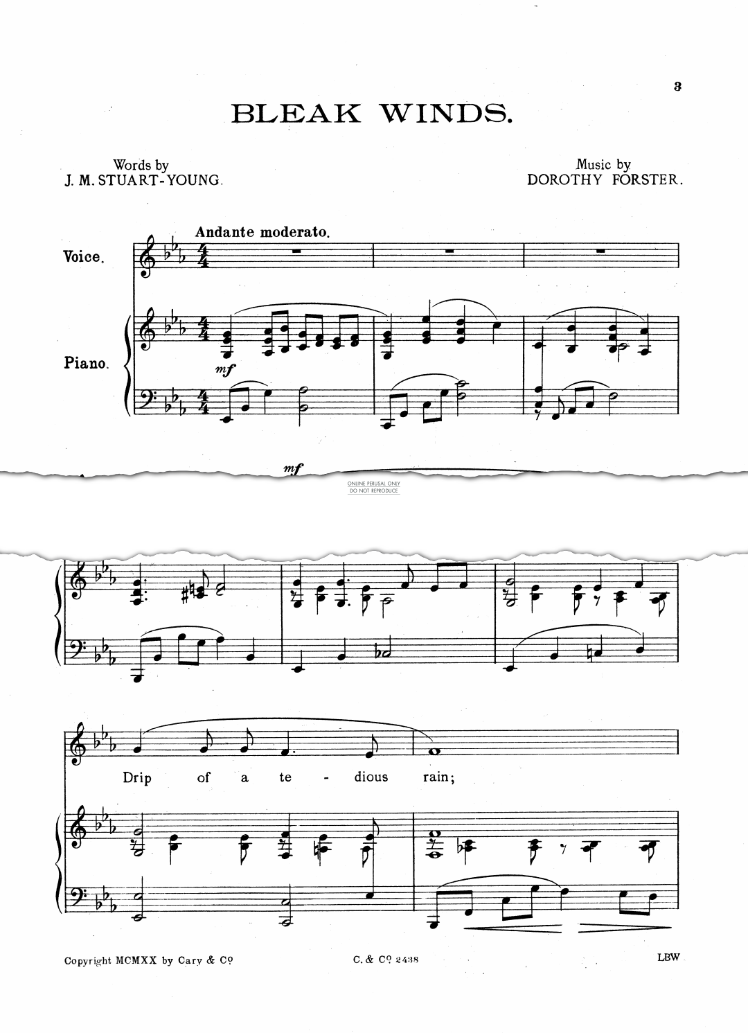 Produktgalerie: Seite 1 von 1 Bleak Winds, Dorothy Forster, Gesang, Klavier