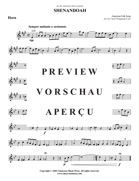 Produktgalerie: Seite 4 von 8 Shenandoah , , (Blechbläserquintett)