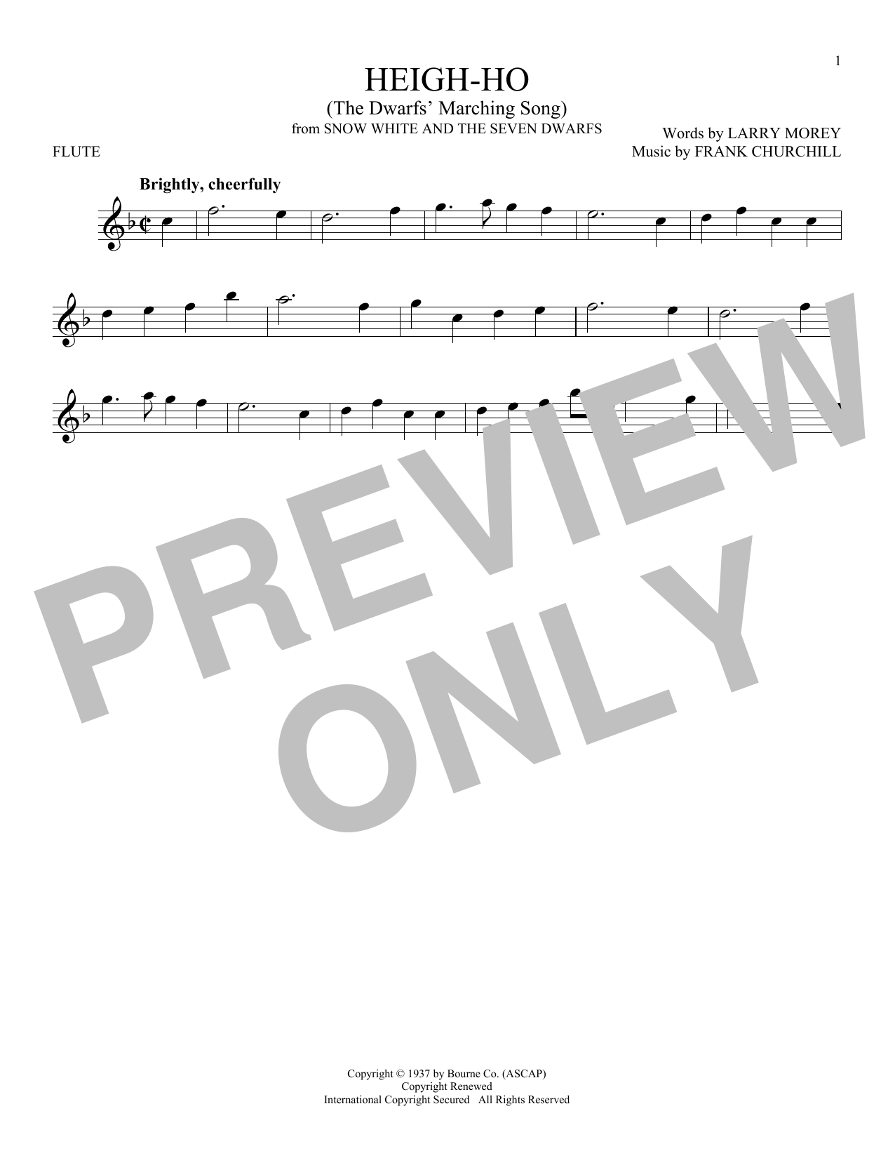 Product gallery: Page 1 of 1 Heigh-Ho (from Snow White And The Seven Dwarfs), Larry Morey & Frank Churchill