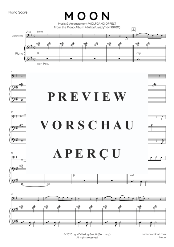 Produktgalerie: Seite 10 von 11 Moon, , Violoncello und Klavier - E-Bass und Drum Set optional