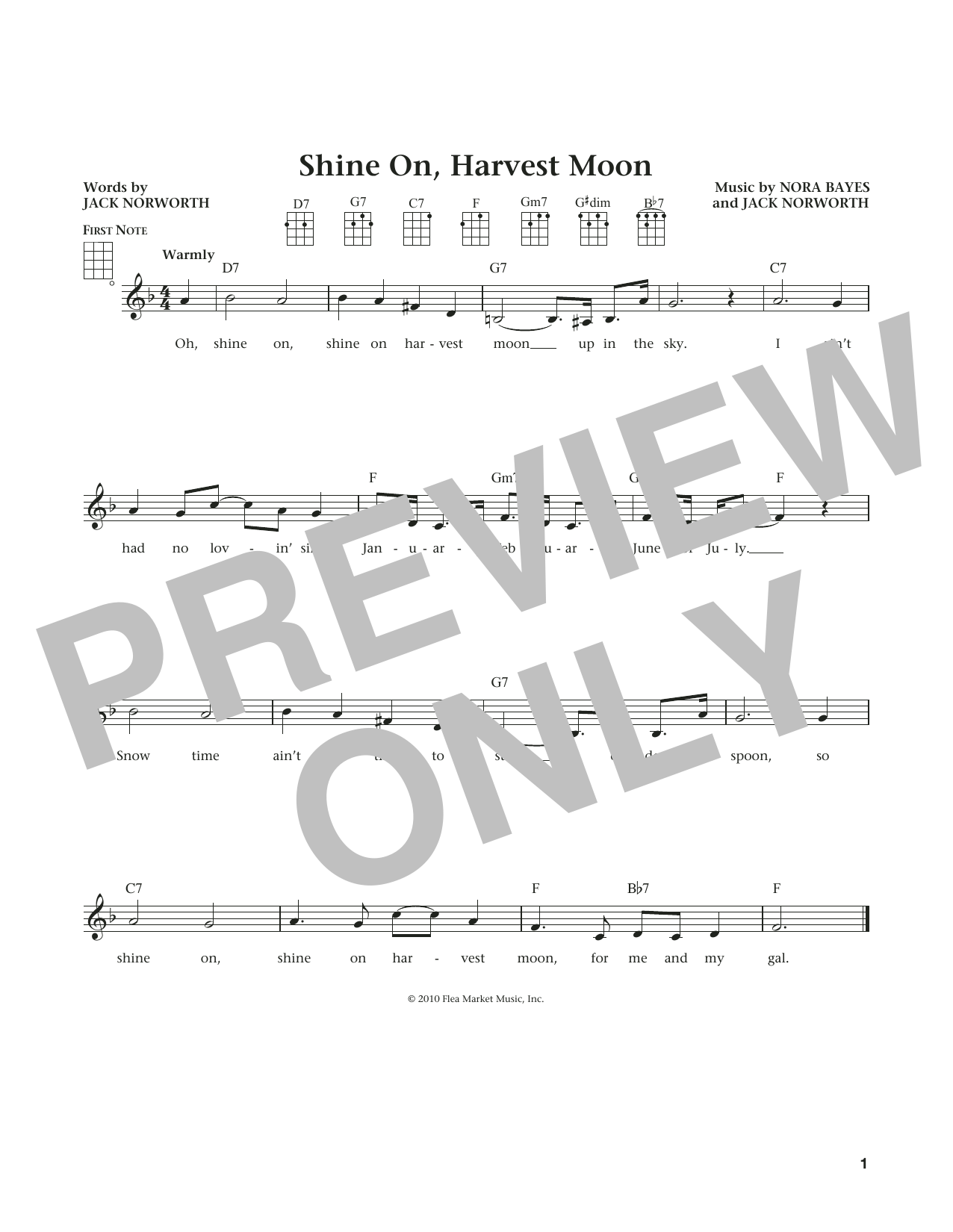 Product gallery: Page 1 of 1 Shine On, Harvest Moon (from The Daily Ukulele) (arr. Liz and Jim Beloff), Jack Norworth