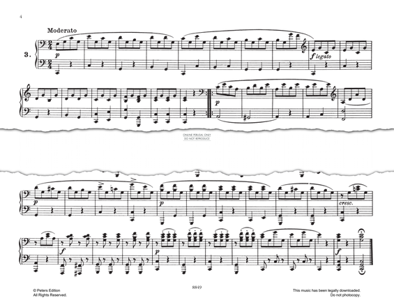 Product picture to: Moderato In C Major (No.3 from 'Melodische Übungsstücke Op.149')