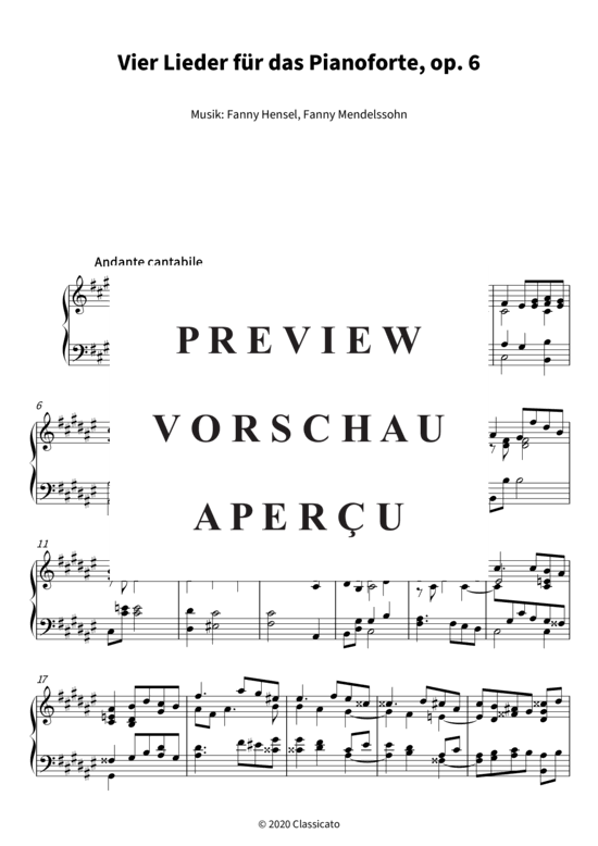 Product gallery: Page 5 of 7 Vier Lieder für das Pianoforte, op. 6 , , Piano Solo