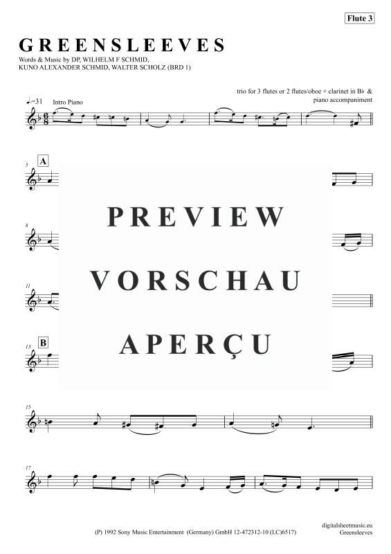 Product gallery: Page 9 of 11 Greensleeves, Simoni, Edward, (Flöten Trio + Klavier)