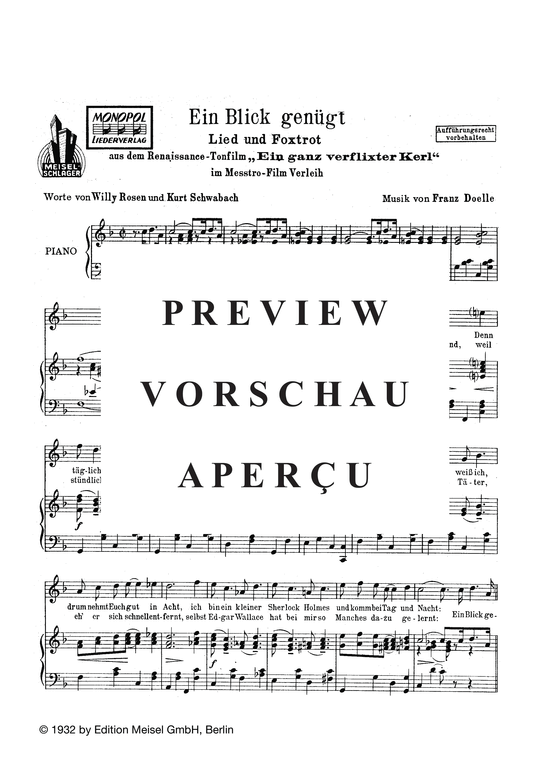 Produktgalerie: Seite 3 von 3 Ein Blick genügt, , Klavier und Gesang