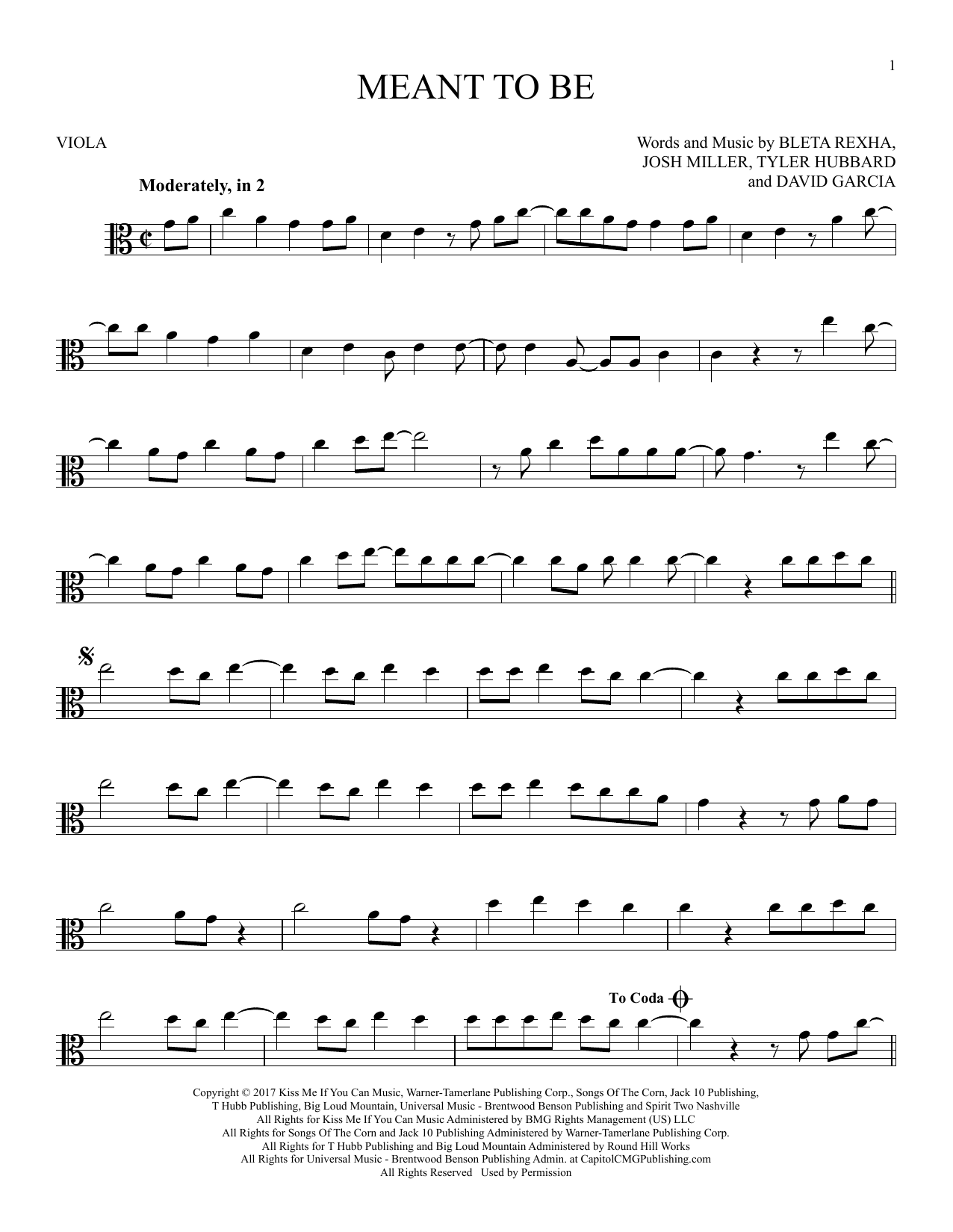 Product gallery: Page 1 of 1 Meant To Be (feat. Florida Georgia Line), Bebe Rexha