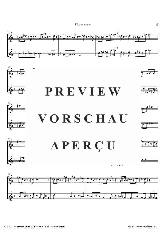 Produktgalerie: Seite 10 von 11 S`Lem van an, , (Duett Trompete in B und Horn in F)