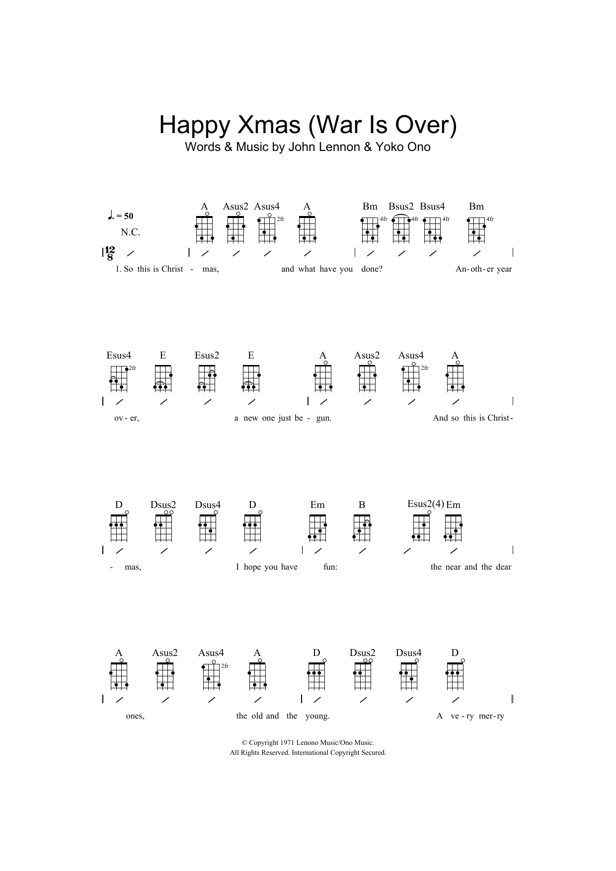 Product gallery: Page 1 of 1 Happy Xmas (War Is Over), John Lennon