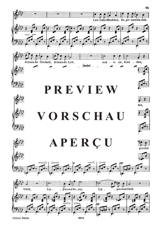 Product gallery: Page 5 of 6 Wiegenlied D.867 Wie sich der Äuglein, , Medium Voice and Piano