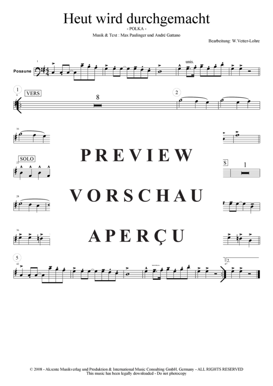 Product gallery: Page 8 of 11 Heut wird durchgemacht , Hofbräuhaus-Band, (Combo + 3 Horns)