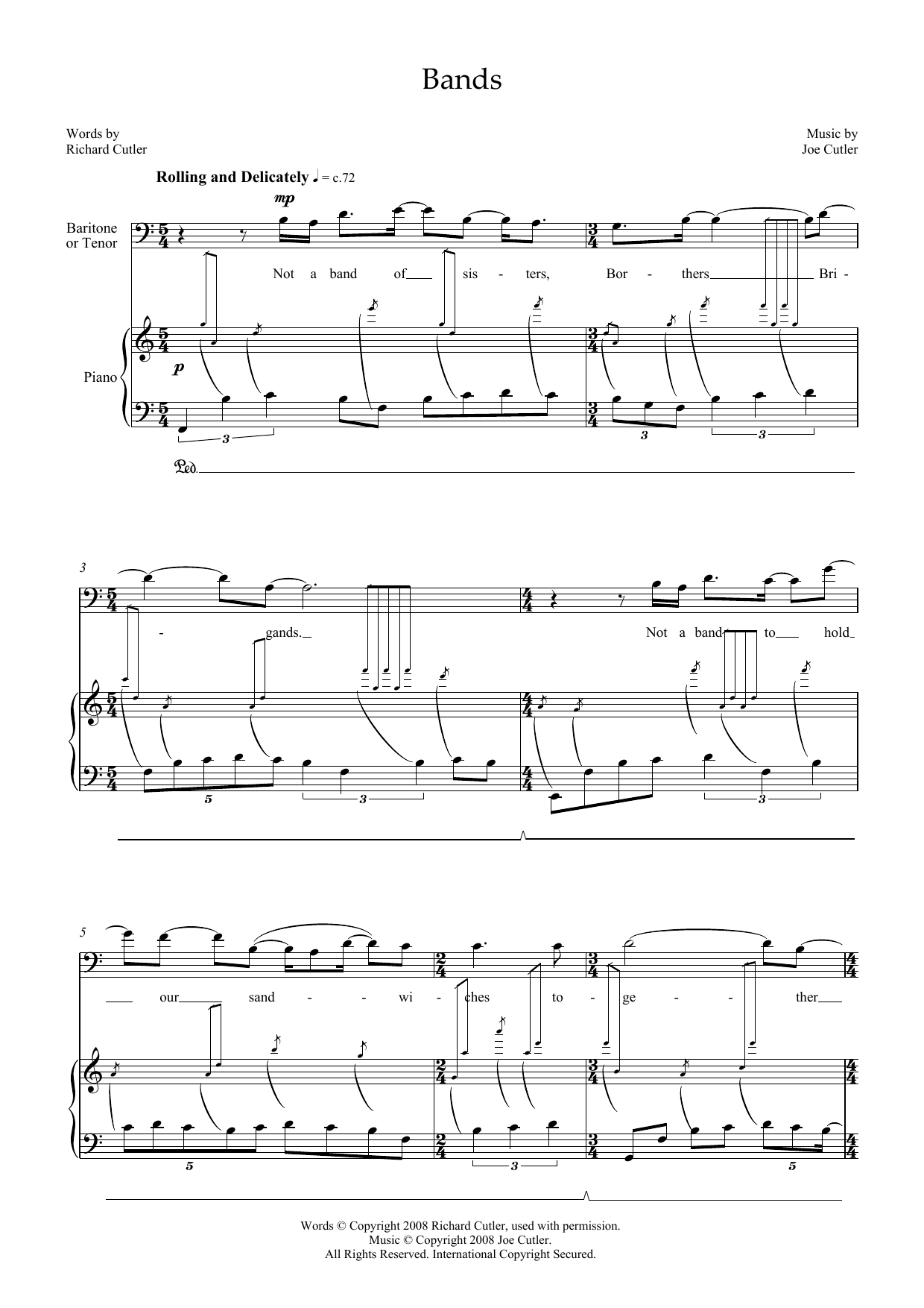 Produktbild zu: Bands (for tenor and piano)