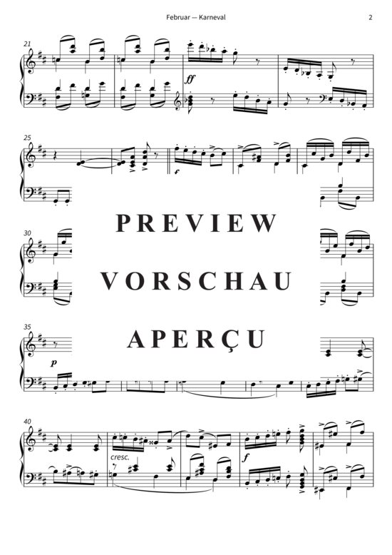 Product gallery: Page 5 of 10 Februar - Karneval - Die Jahreszeiten op. 37b, Nr. 2 , , Piano Solo
