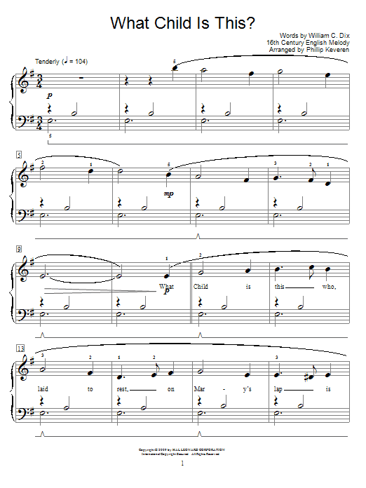 Produktbild zu: What Child Is This? (arr. Phillip Keveren)