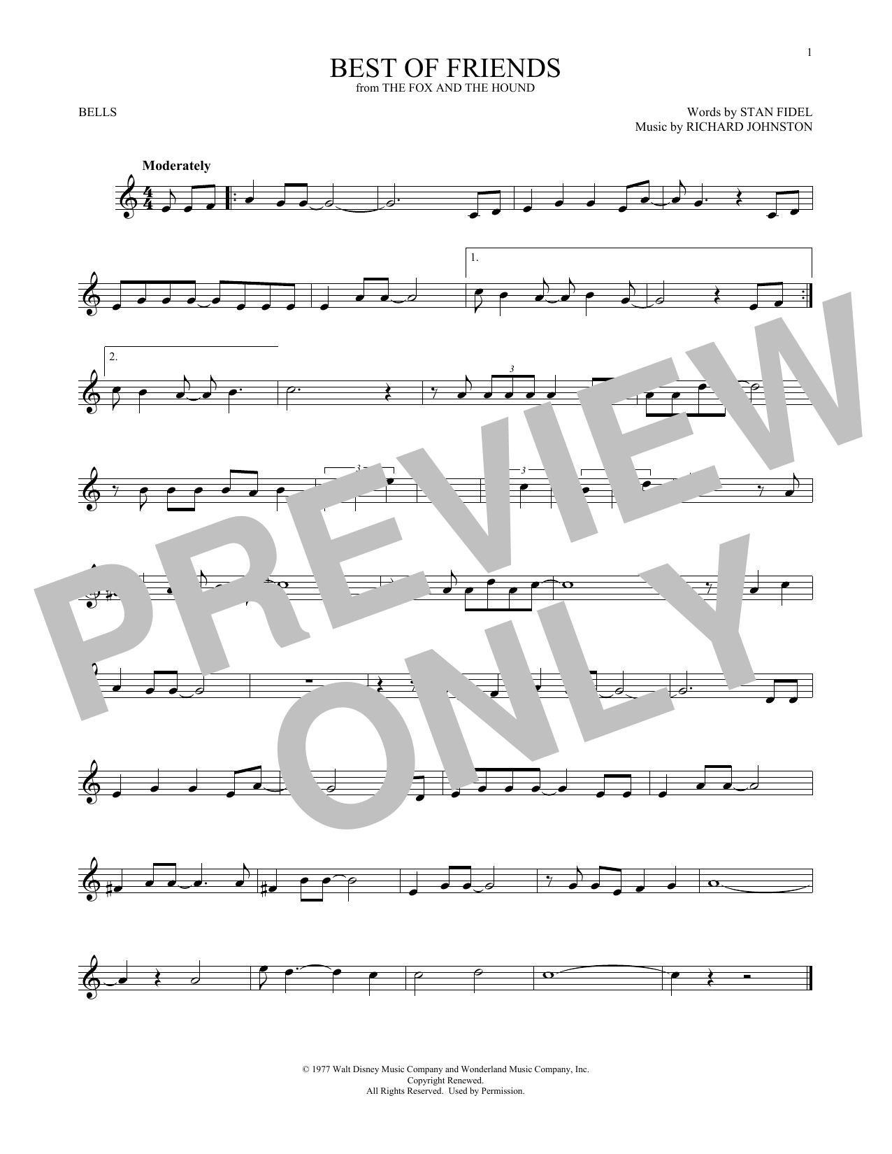 Produktgalerie: Seite 1 von 1 Best Of Friends (from The Fox And The Hound), Pearl Bailey, Percussion