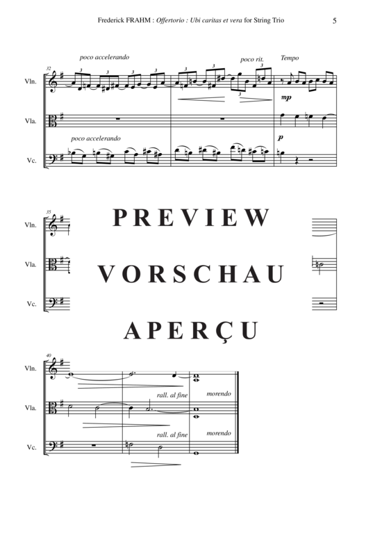 Produktgalerie: Seite 6 von 9 Offertorio : Ubi caritas et vera , , (Violine, Viola, Cello)