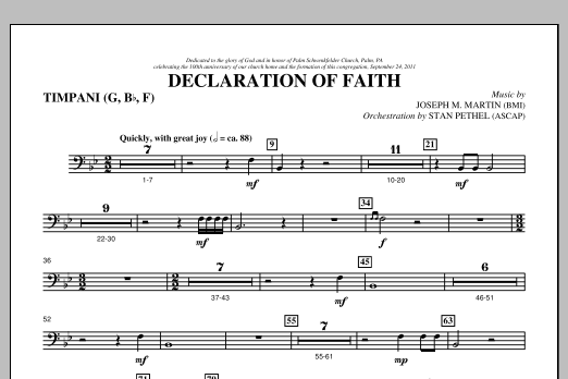 Product picture to: Declaration Of Faith - Timpani