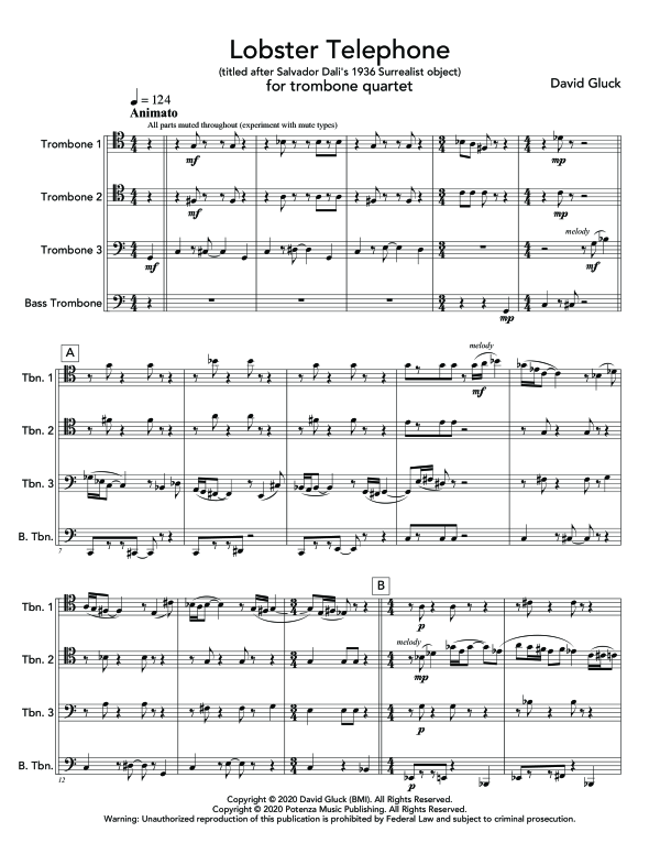 Product gallery: Page 1 of 11 Lobster Telephone, , (Trombone quartet)