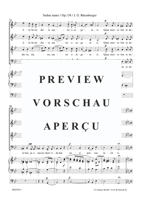 Produktgalerie: Seite 4 von 11 Stabat mater Op,138, , Gemischter Chor und Orgel